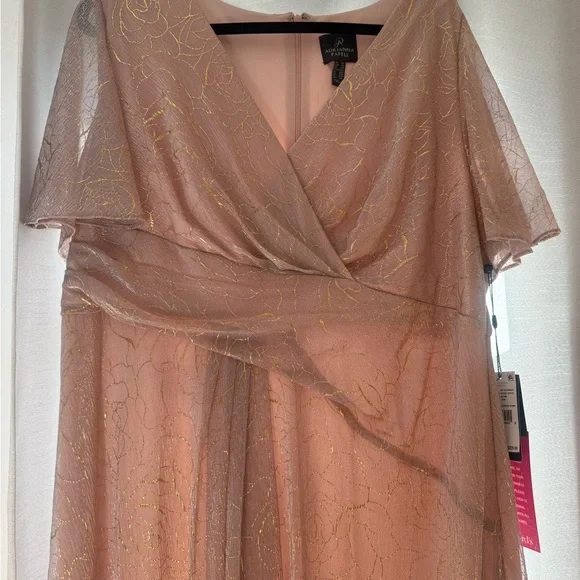 Adrianna Papell Gold and Pink Maxi Dress - Picture 5 of 7